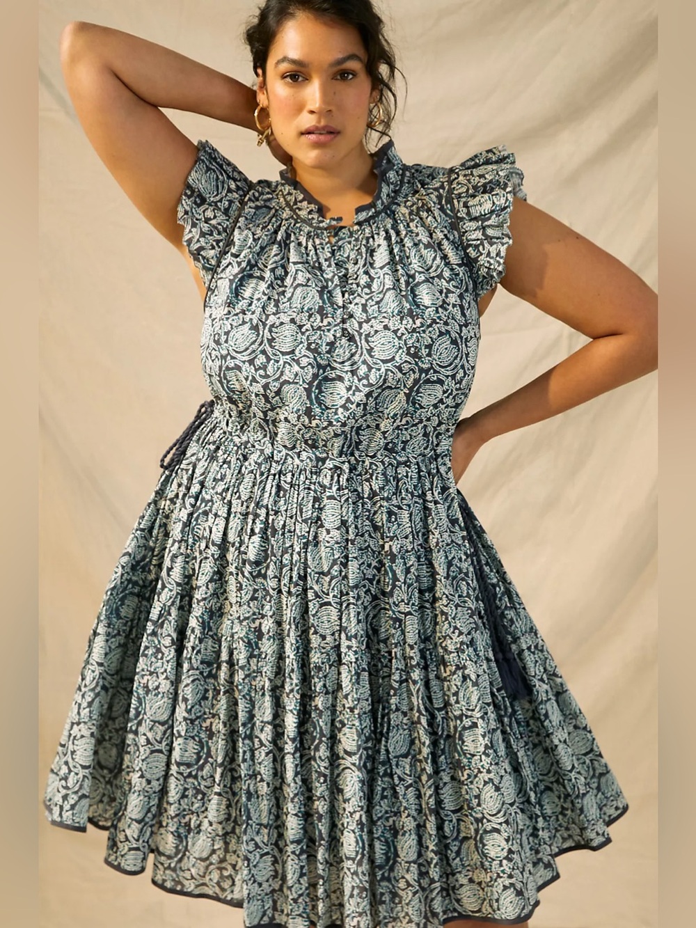 Anthropologie Let Me Be Ivy Ruffled Mini Dress Size 22